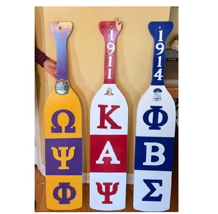 Large Greek Padlle  Alpha Kappa Alpha Delta Sigma Paddles Handmade  Greek Paddle Sorority Fraternity Paddles