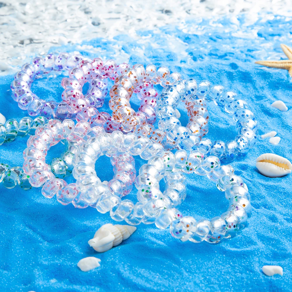 2022 Manufacturers Customized Onion Powder Telephone Cable Hairband Onion Powder Hair Ring