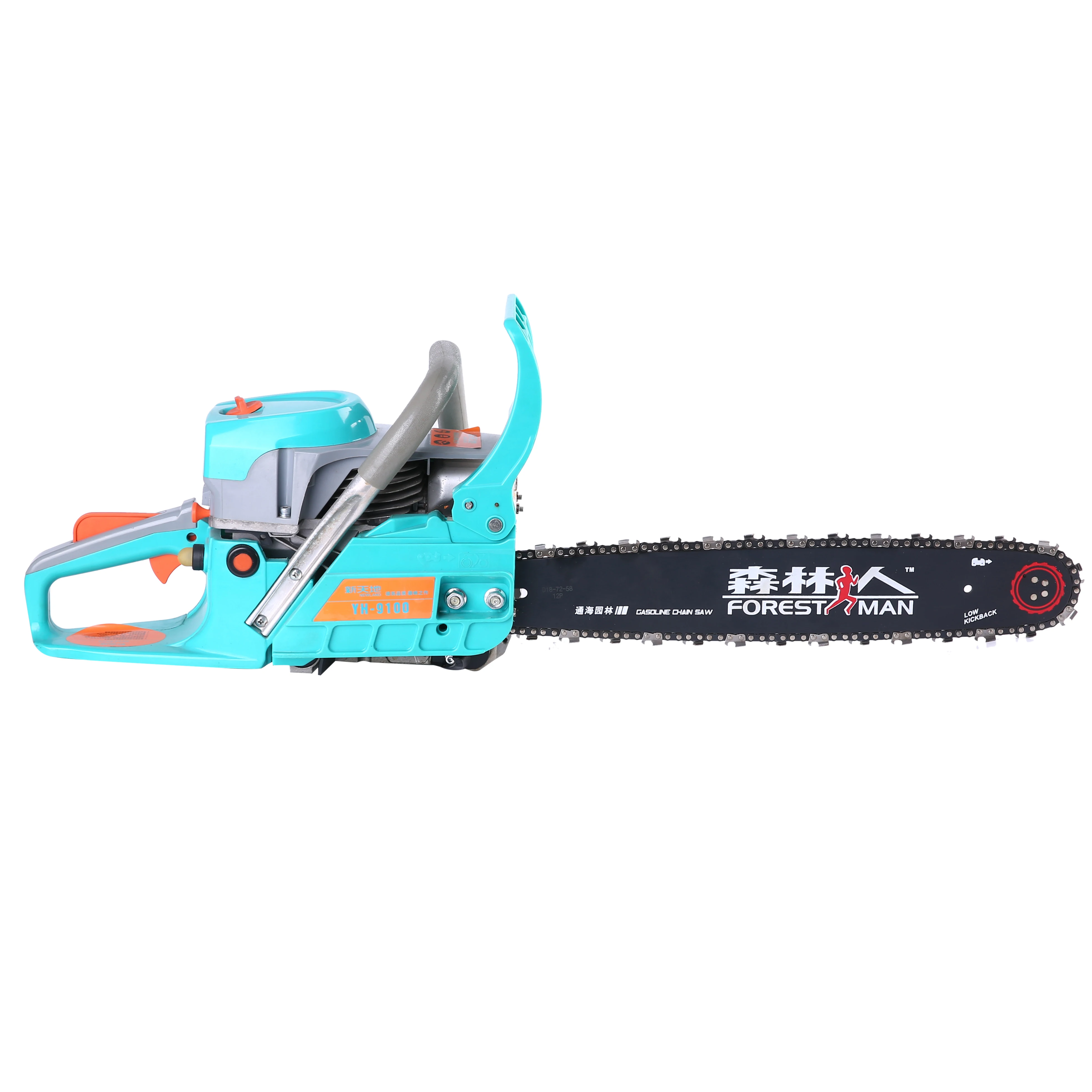 Outdoor Wood Cutting Gasoline Chain Saw 2500W Professional Gasoline Gas Chain Saw 58cc