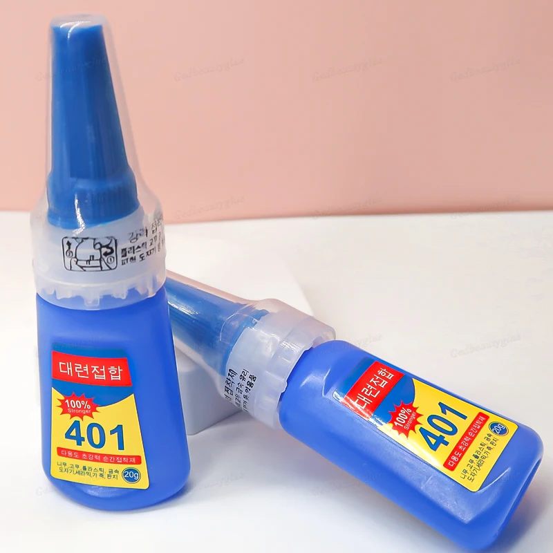 Professional Customized  Fast Drying Super Sticky Glue for Wearable Nails and Diamond 401 Nail Glue