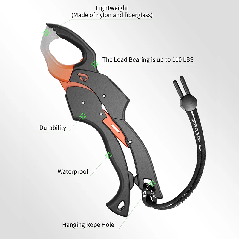 Pullther wholesale custom portable 9.2-inch fish lip clip fishing clip controller fishing accessories