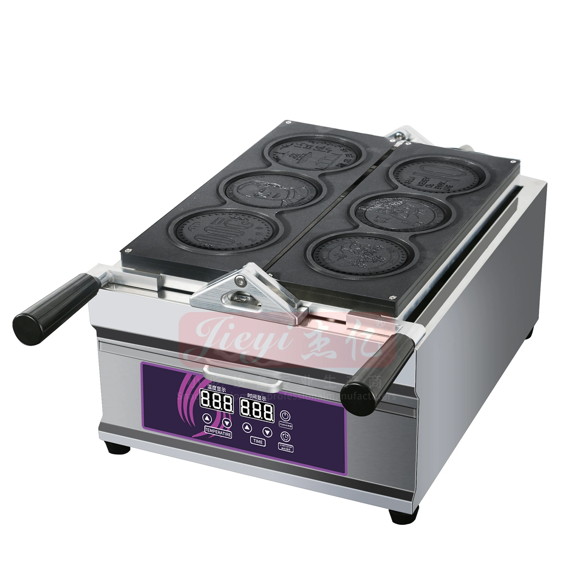 Hot Sale Replaceable 2 in 1 Plates Taiyaki fish waffle maker / Gold Coin waffle Making Machine