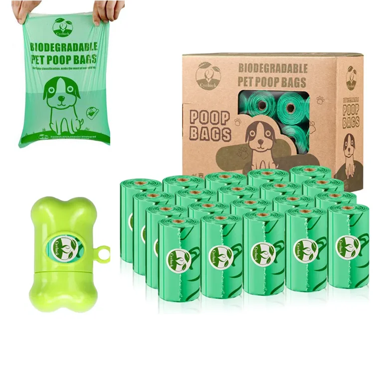 Personalized Custom Printed Extra Strong 100 Compostable Cornstarch Dog Poo Disposal  Bags