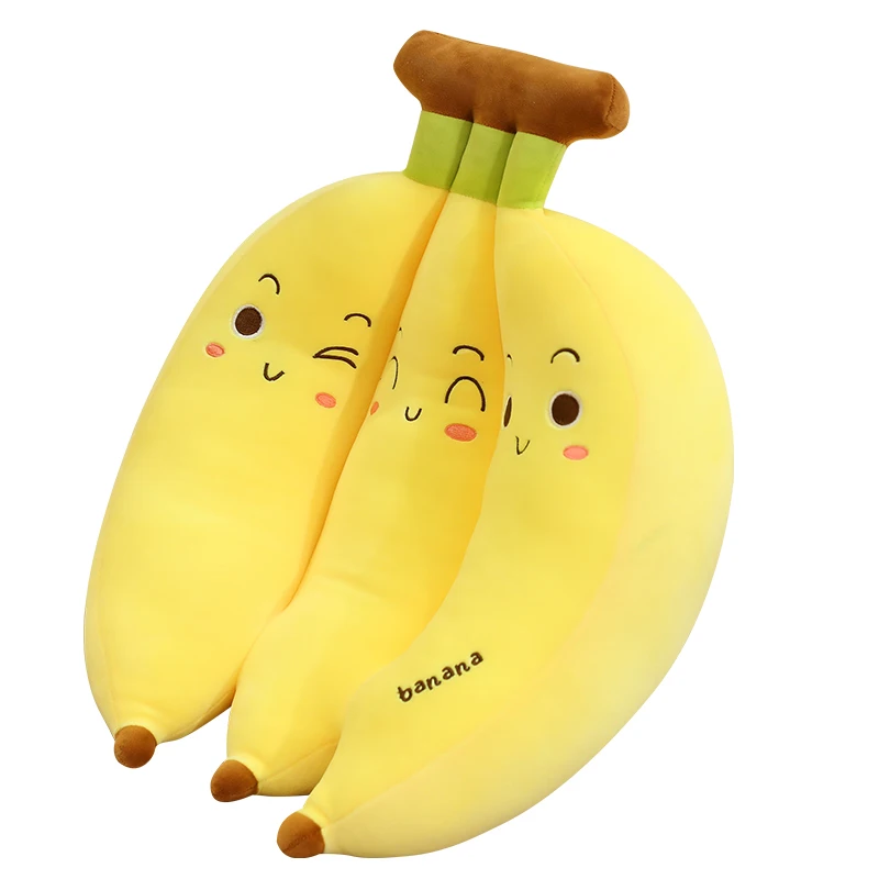 Kawaii Banana Stuffed Plush  Pillow Sleeping Cushion Pillow Living Room Doll for Children