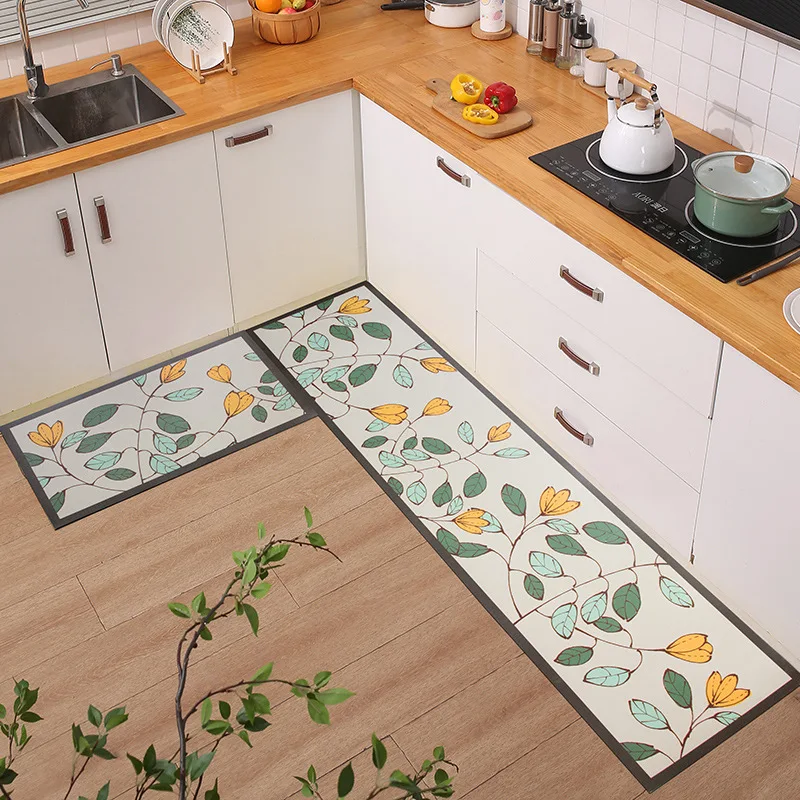 Non-Slip Cushioned Anti-fatigue Comfort Custom Absorbent Mat Set Floor Kitchen rugs