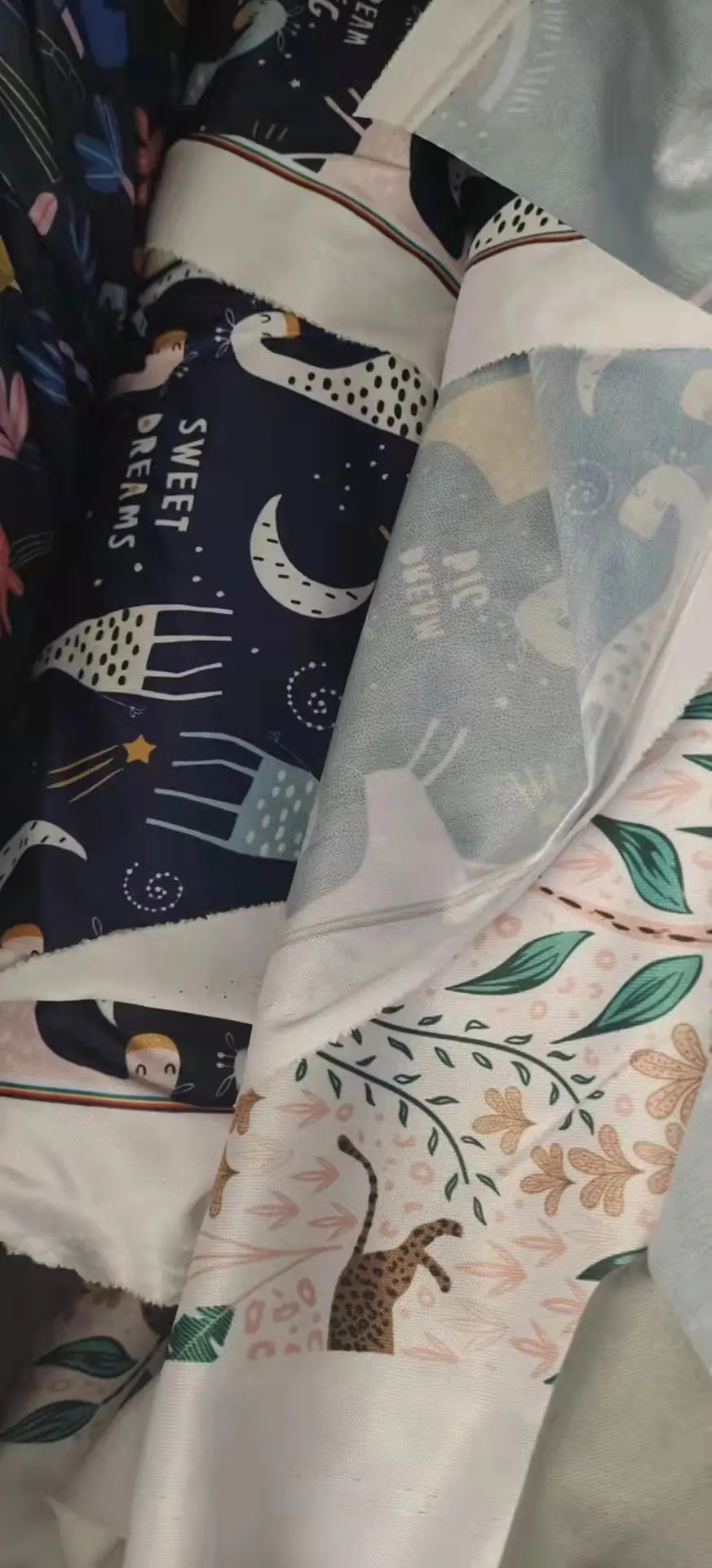 PUL  Polyester Interlock  TPU for Baby Cloth Diaper Nappy or DIY Fabric Material 1.5*1m Cloth diaper material no delamination