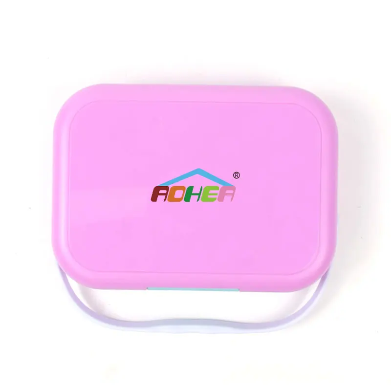Aohea food container fruits vegetable storage microware safe bento box with handle for kids