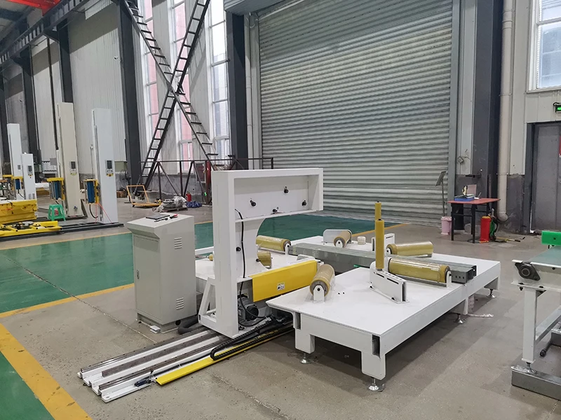 Automatic horizontal steel wire tire hose tube coil ring stretch film wrapping machine.jpg