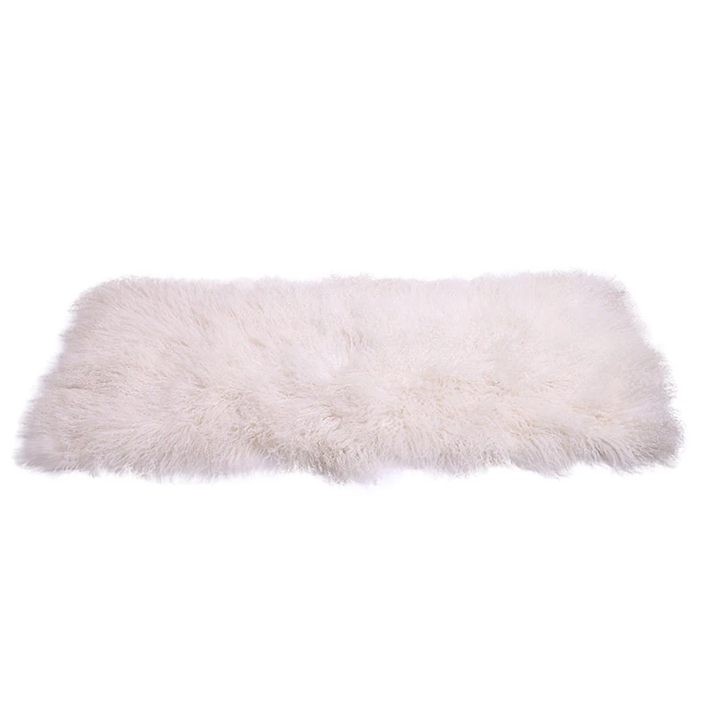 Luxury Shaggy Real Mongolian Wool Tibetan Sheepskin Fur Seat Covers