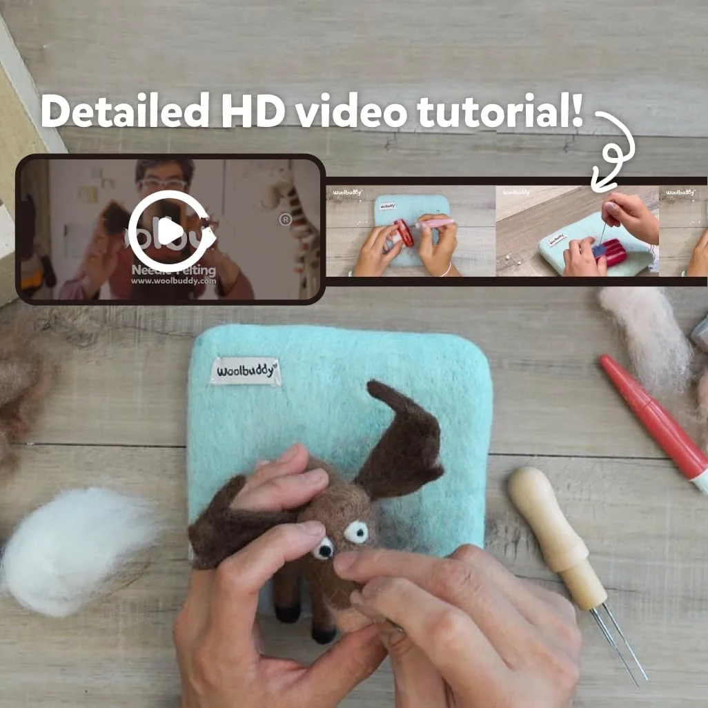Wholesale Wool Needle Poked Kitting Diy Wool Felt Fabric Cute Animal Handmade Pets Toy Doll Decor Needle Felting Kit For Home