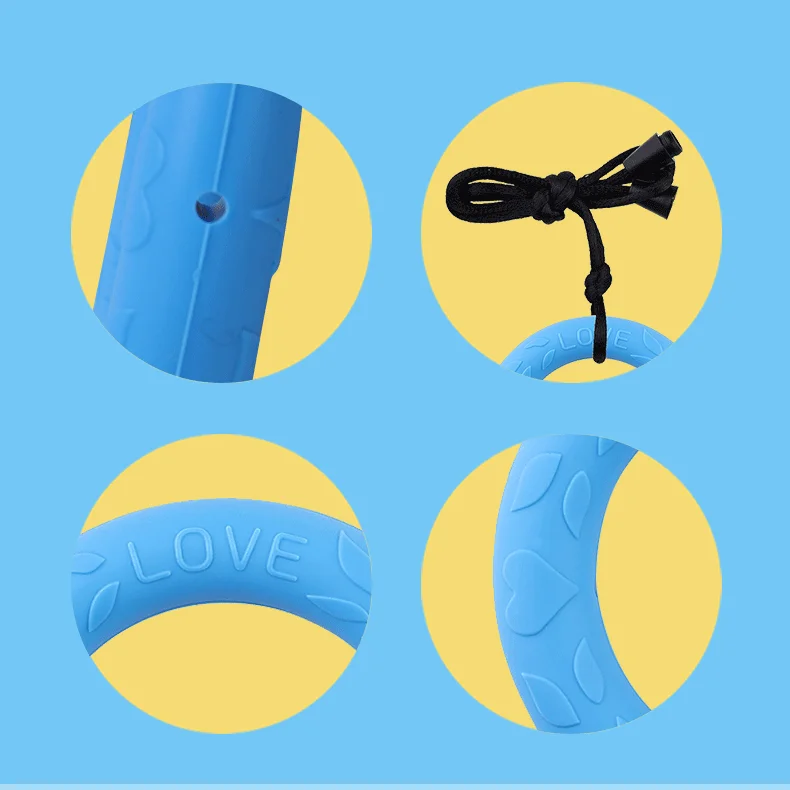 Baby Teether Silicone Toy Baby Bracelet Gift Rings Silicone Baby Teether For Mouth Explore