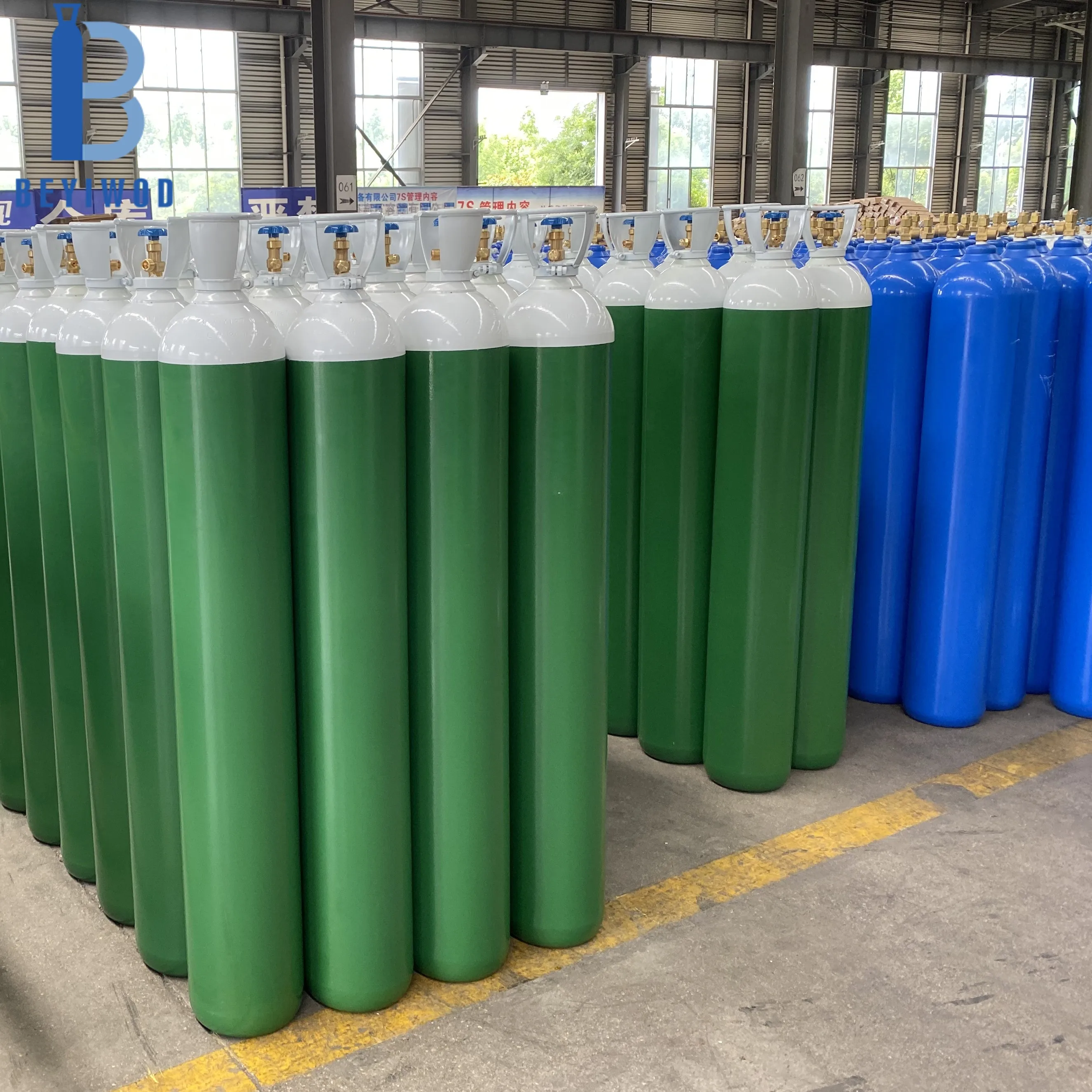 Gas Purity 99.999% 40l 50L 68L Seamless Steel Oxygen carbon Dioxide nitrogen argon Gas Cylinder Price