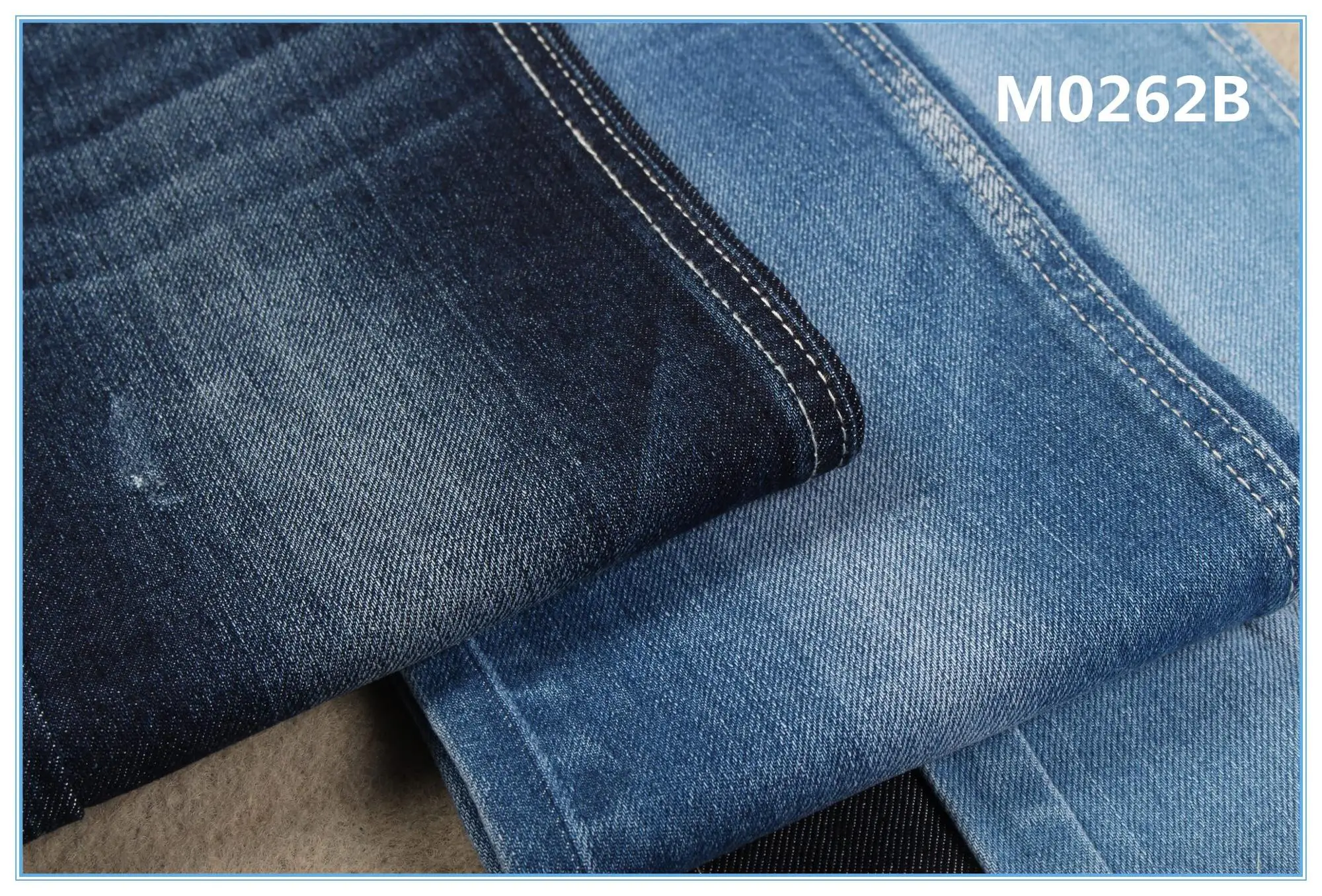 Sustainability recycled polyester plastic bottle repreve stretch denim fabric for jeans