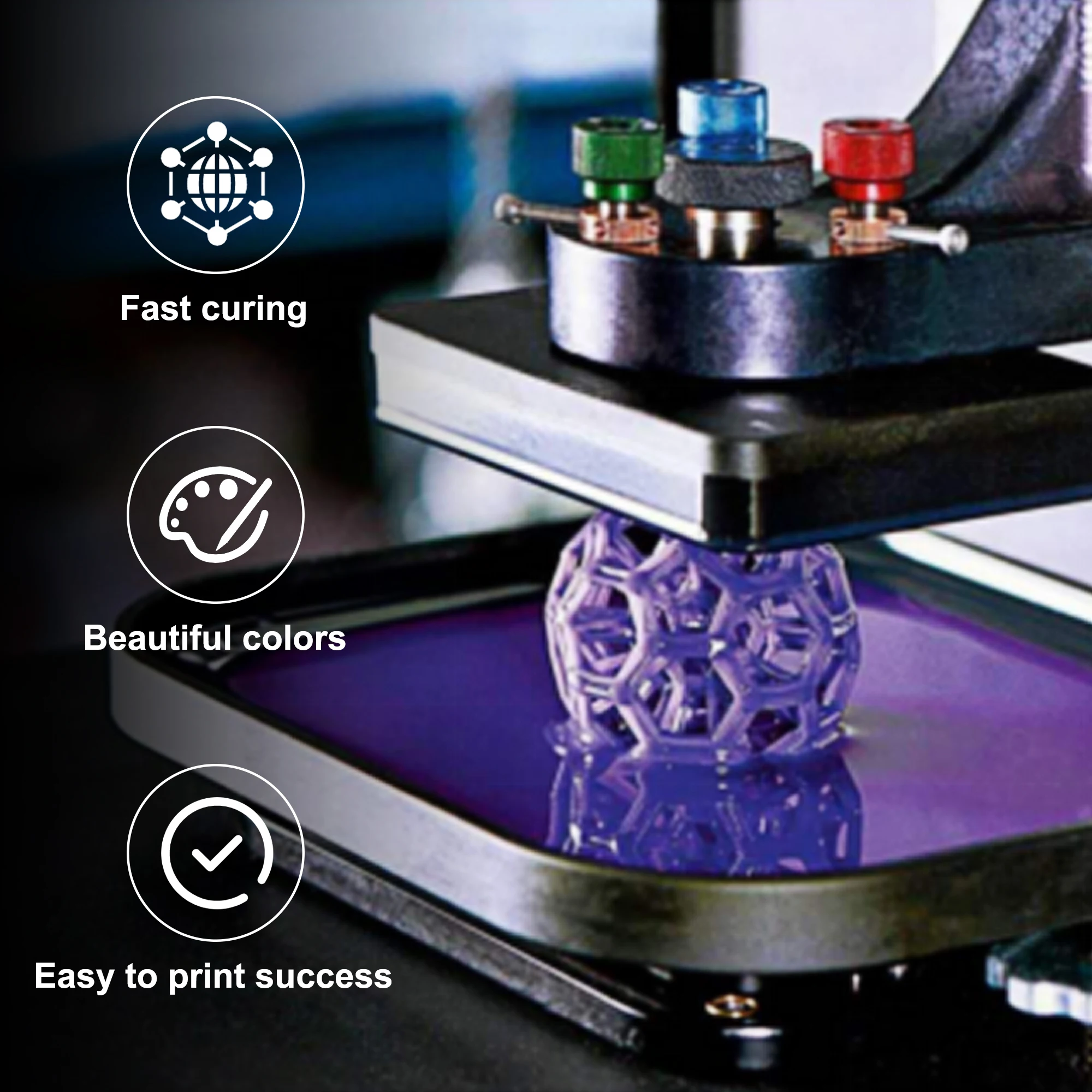 DR.3D 3D Printer Resin, Smelless Standard Resin for 3D Resin Printer, 405nm Photopolymer Resin with Great Details & Ragidity,