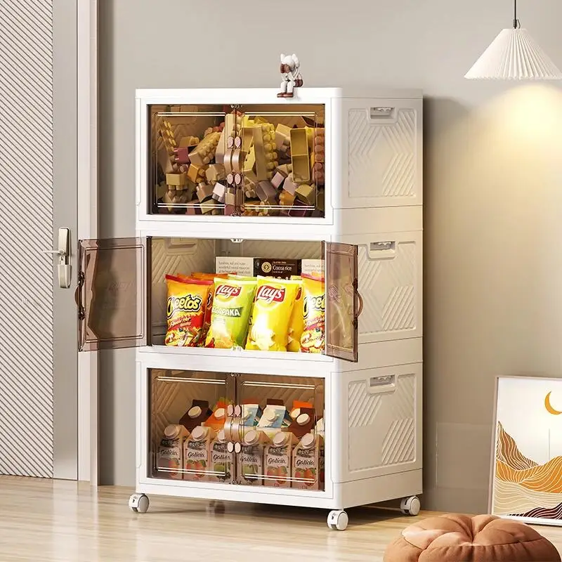 Household Large Capacity Plastic Foldable Storage Box Thickened Collapsible Container for Shoes Clothes Toys