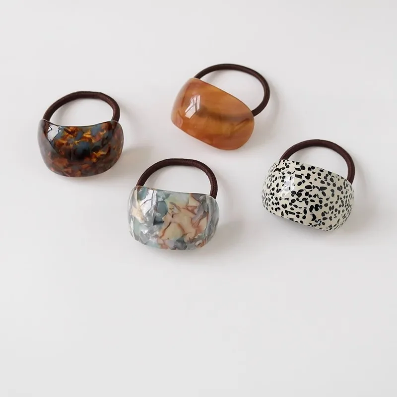 Fashionable Acetate Elastic Rubber New Designs Simple Hair Rope Hair Decoration Hair Accessories for Girls Sweet Style