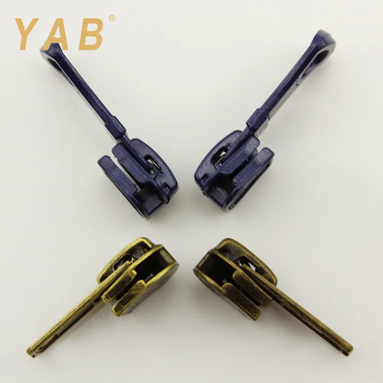 YAB Высококачественная фурнитура для сумок металлическая застежка-молния пользовательский выгравированный логотип золотая