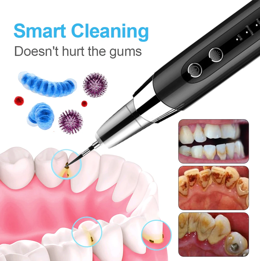 New Electric Ultrasonic Portable Remover Stains Tartar Plaque Whitening With 5 Modes 40KHZ Ultrasonic Dental Scaler