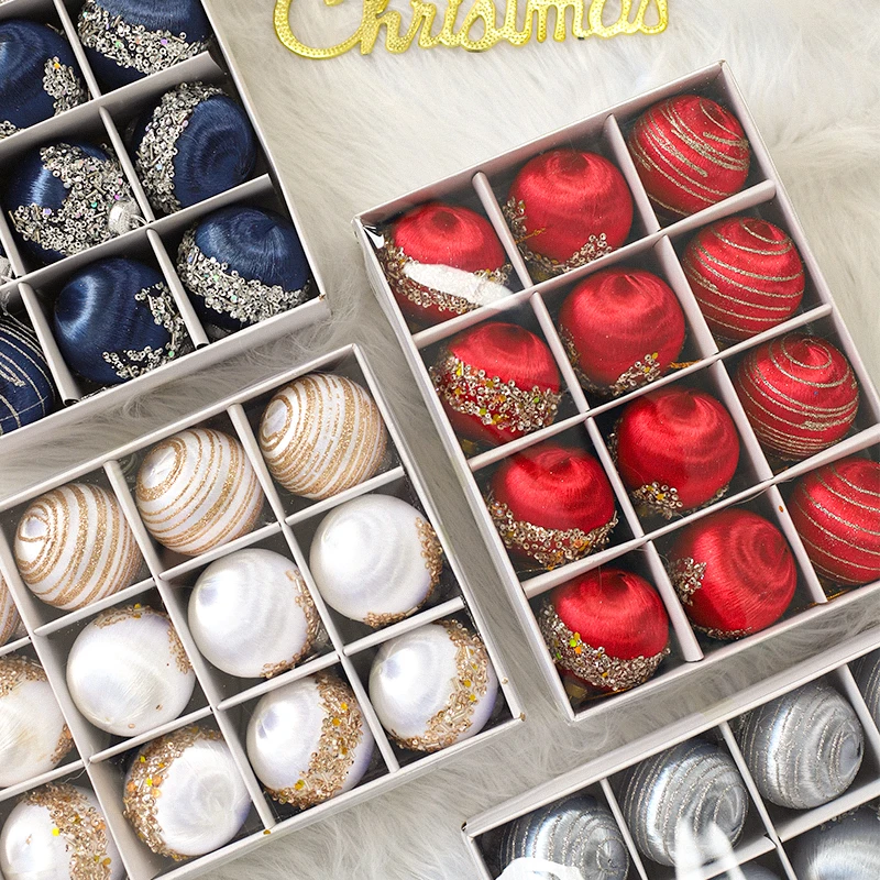 2024 Hot Selling Christmas Tree Pendant Christmas Supplies 6Cm Pvc Christmas Tree Decorations Balls