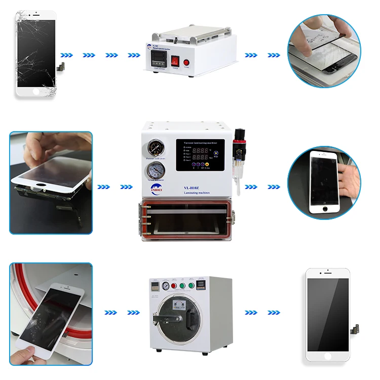  Набор из 5 предметов высокого качества lcd ремонтирующая машина FL-M07 Ручной сепаратор VL-H10Z ЖК сварки для ремонта экрана