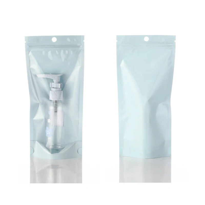 Custom Printing Cosmetic Bag Printed Stand Up Pouches Plastic Zipper Packaging Colorful Aluminum One Side Clear Stand Up Pouch