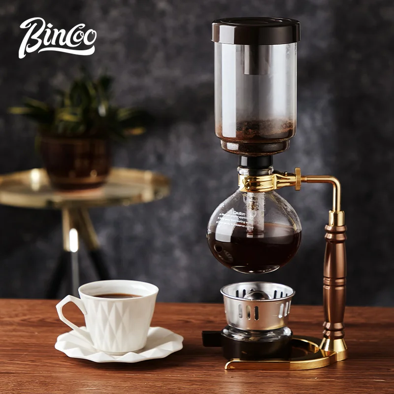 Bincoo 3 Cups 5 Cups Tabletop Siphon Gravity Coffee Maker Set Gift Glass Siphon Syphon Coffee Tools