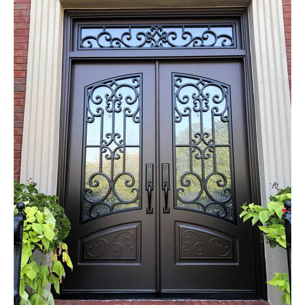 Manufacturers Direct Selling Safety Door Steel Safety Door Double Wrought Iron Door