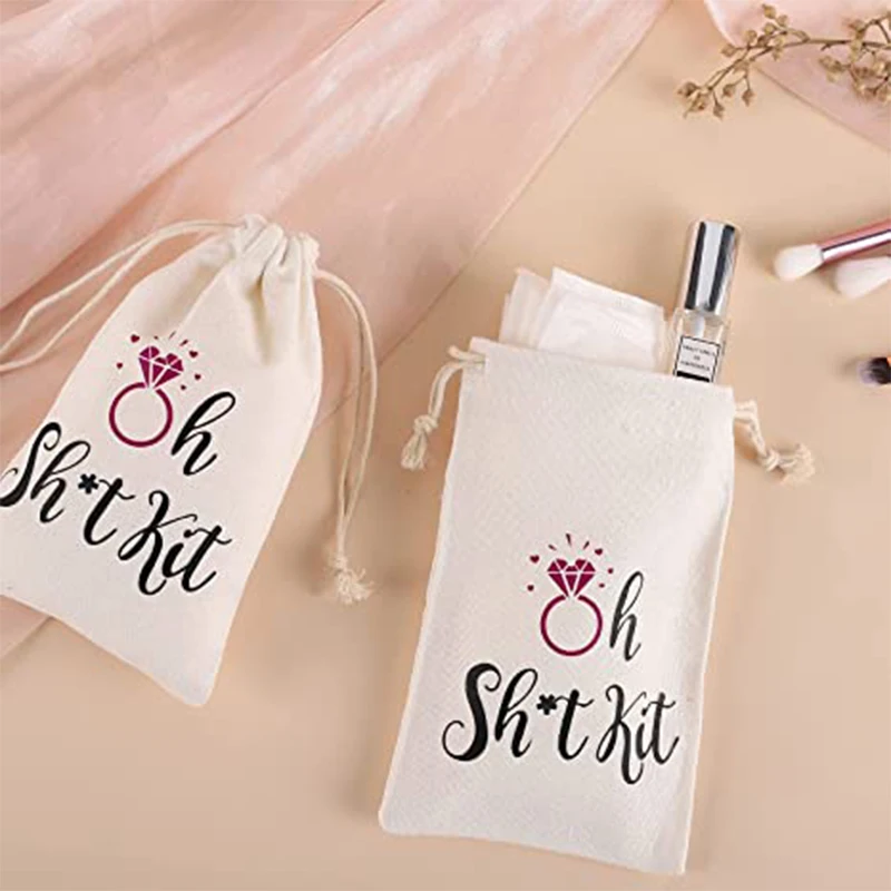 Hangover Kit Party Favors burlap Drawstring Bridal Shower Pouches Wedding Party Decoration Bags