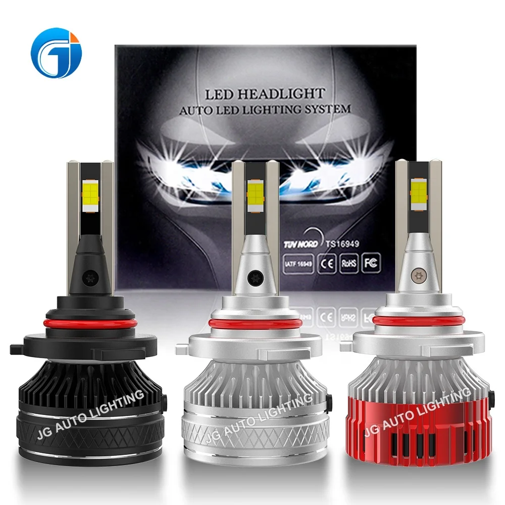 JG WS55 3*3mm Square double Tube H4 9005 Led Headlamp H11 Waterproof IP68 CSP 3570 Chip Automotive H7 Led Headlight Bulbs