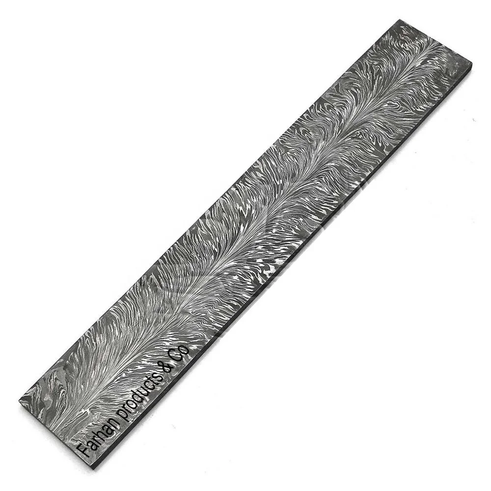 
Custom Hand made Damascus Steel Bar Billet Knife Blade 