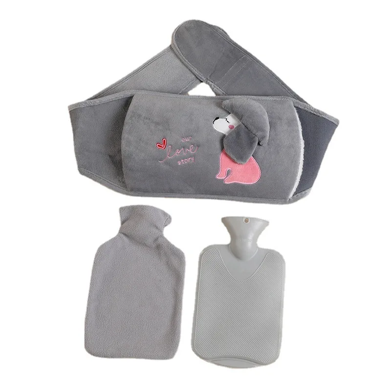 Wholesale Rubber Warm Water-filling Hot Water Bottle 1000ml Hot-Water Bag with Soft Waist Cover