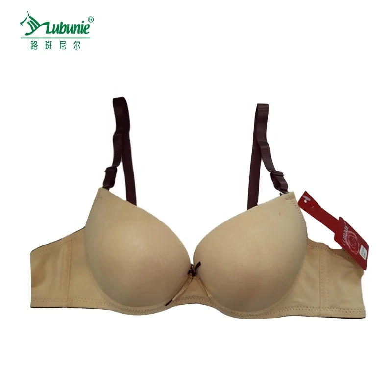 LUBUNIE Comfortable underwire plain dyed silk push up women bra