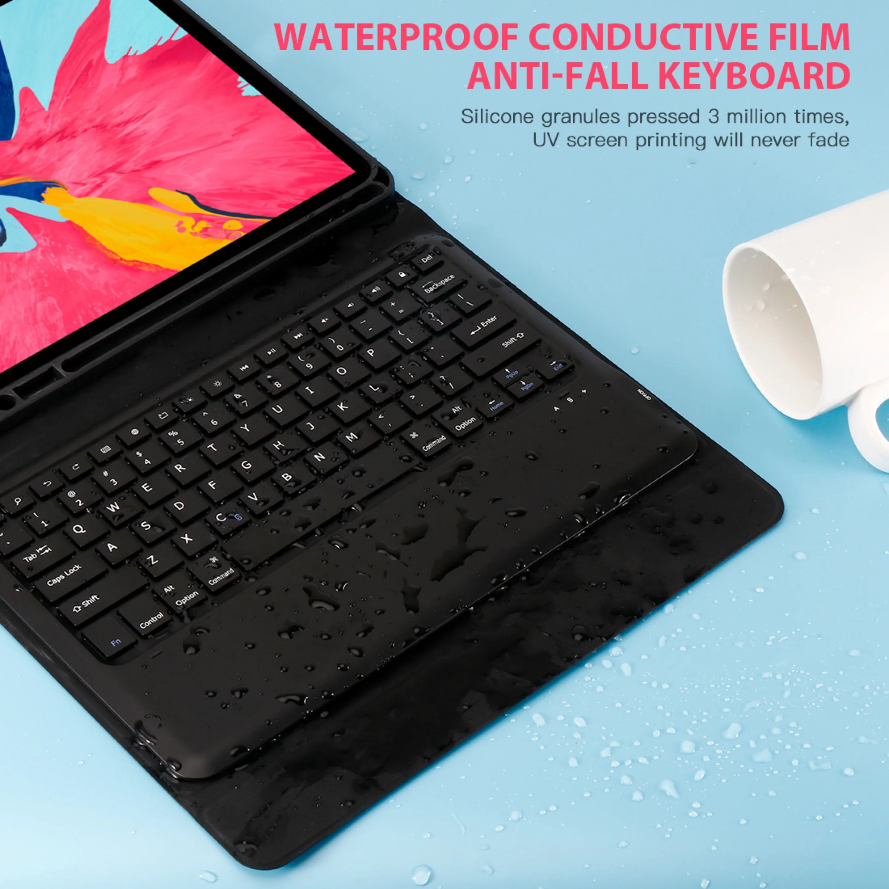 Отличное качество карандаш Слот Клавиатура чехол для ipad беспроводная клавиатура чехол для "ipad pro 12,9