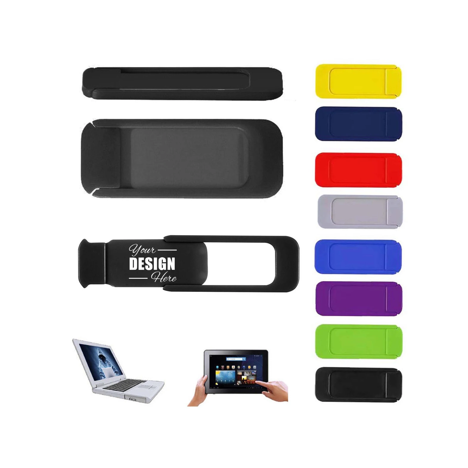 Custom Webcam Covers - Privacy Sliding Covers in Multiple Colors for Laptops & PCs, Personalized Promotional Gift