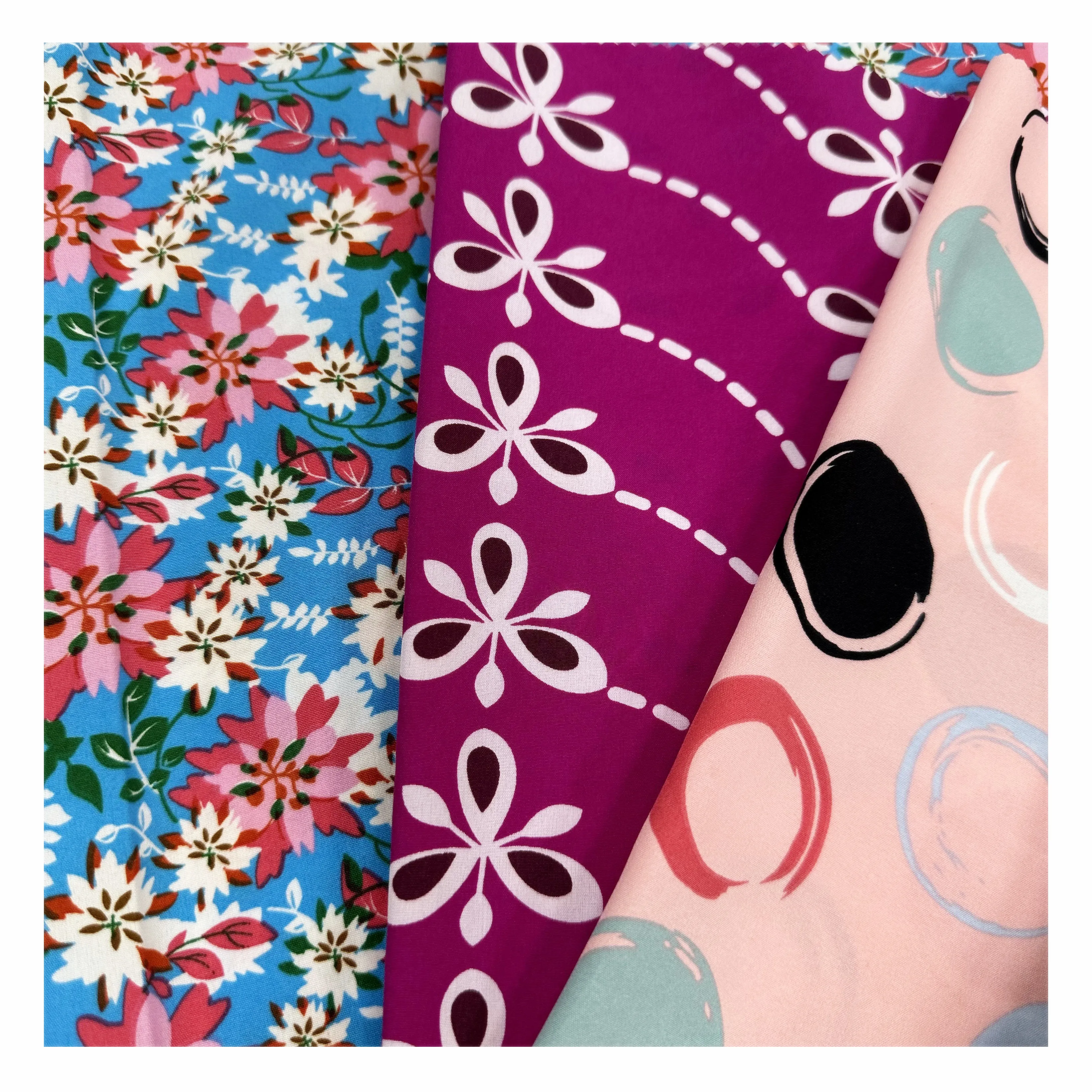 100D Poly Spandex Fabric 4-Way Stretch Woven Plain Floral Print Polyester for Dresses 100% Polyester Material