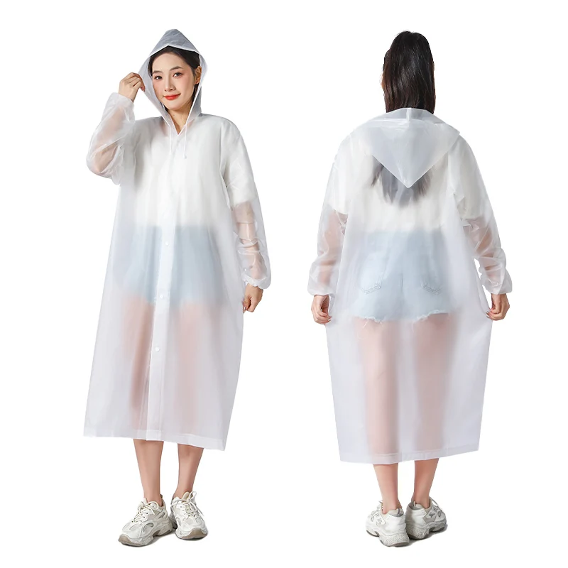 Wholesale Lightweight Raincoat Poncho Thickened Adult Outdoor Protection Hiking Waterproof EVA Fashion Custom Logo Decoration