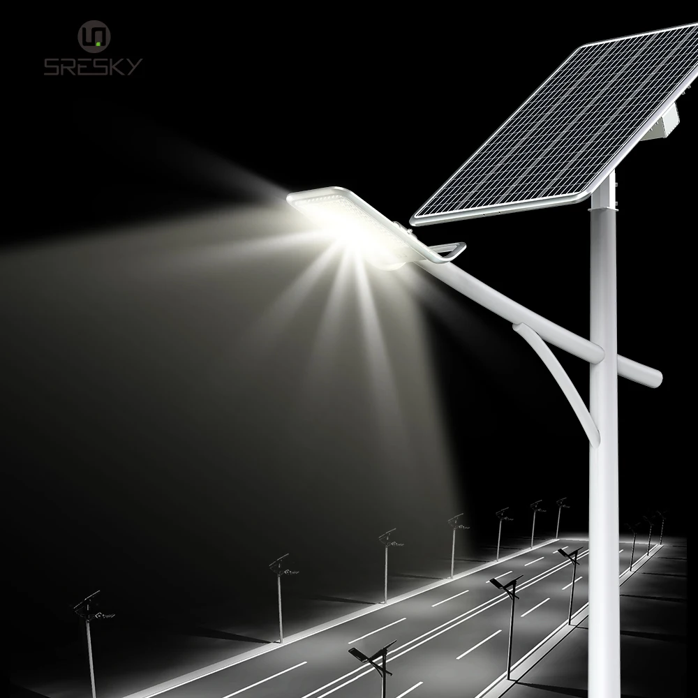 2021 New type street light 150w 120w solar street light sresky for outdoor