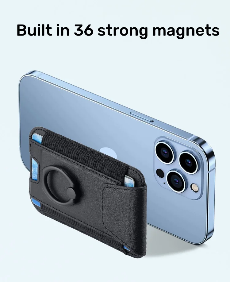 Чехол-держатель для кредитного кошелька с кольцом магнитных карт Magsafe