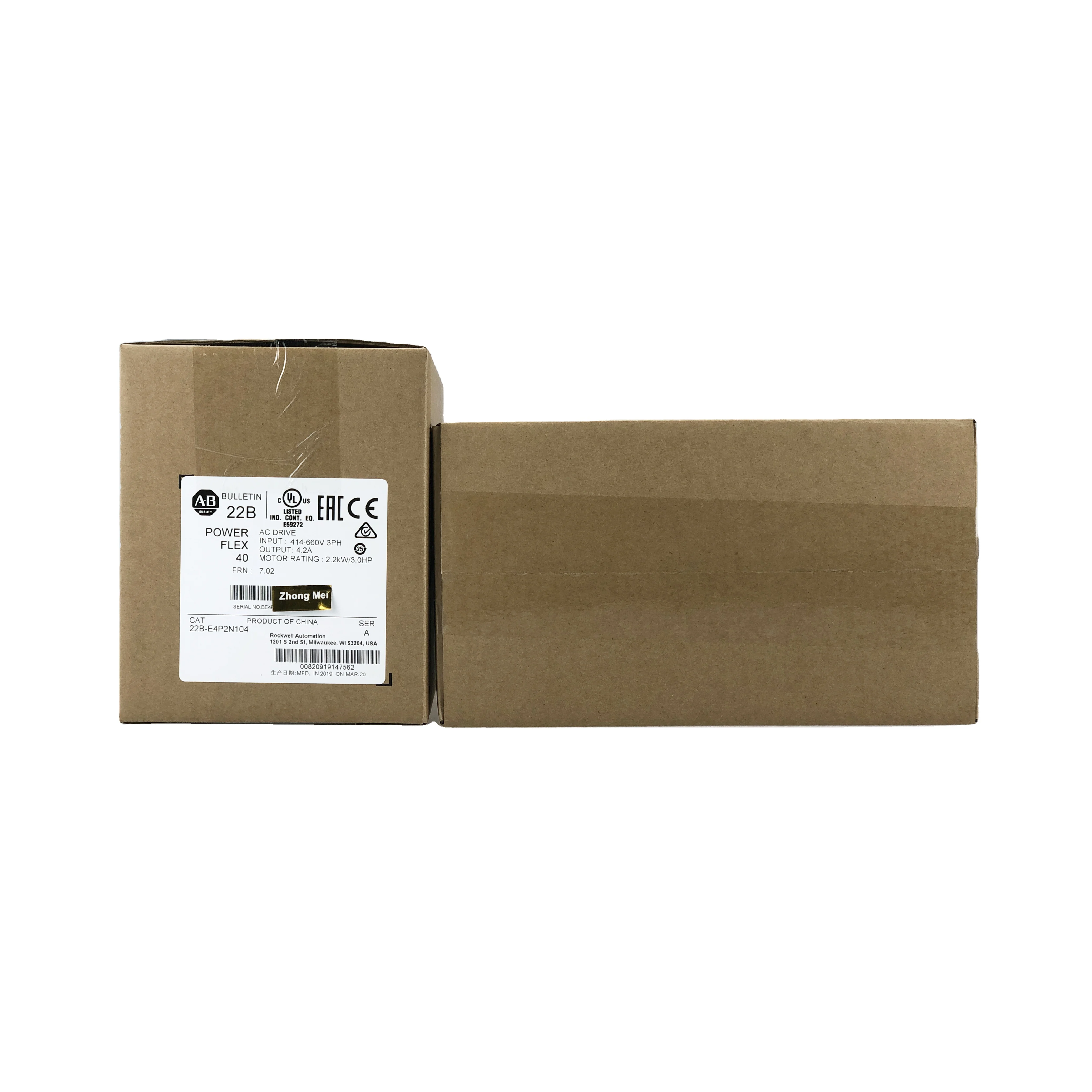 Factory Price PowerFlex 40 Frequency Converter Allen Bradley AC Drive 22B-E4P2N104 in large