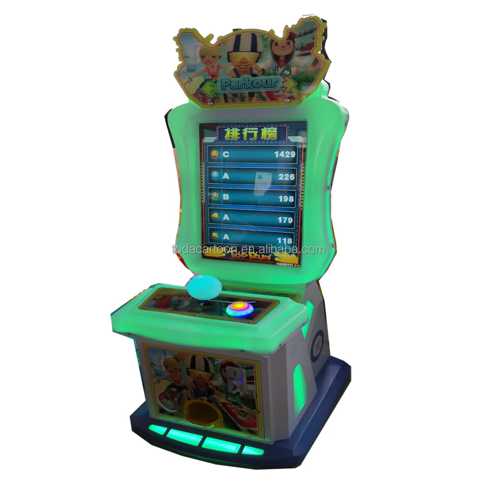 Toda 32 inch Coin Operated Kids Subway  Parkour Game Machine  kids recreation video game machine