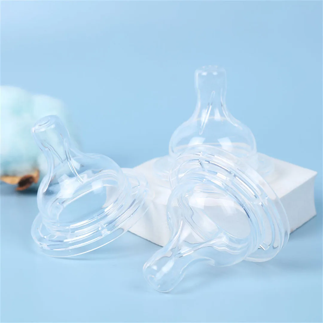 Cheap Factory Price Wave Shaped Replaceable Heat Resistance S M L Baby Wide Neck Silicone Nipple