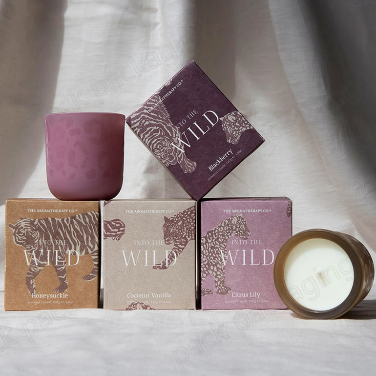 Biodegradable Cylinder Cardboard Kraft Candle jar Paper Tube Packaging Cardboard Round Box Tube
