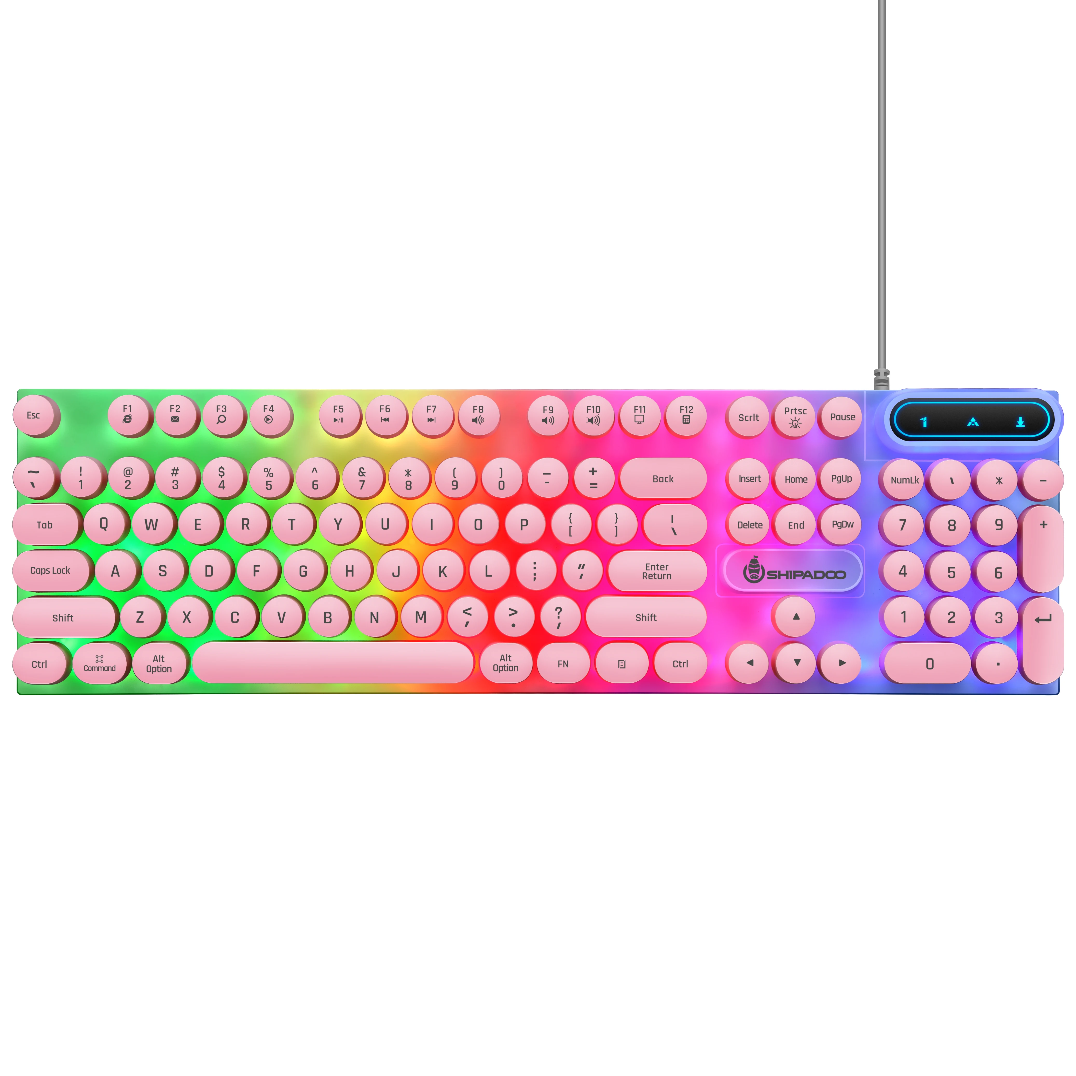 colorful Gaming Keyboard and Mouse Combo Membrane Keyboard 104 Keys Aluminum Panel USB Quiet Wired Keyboard for Windows Laptop