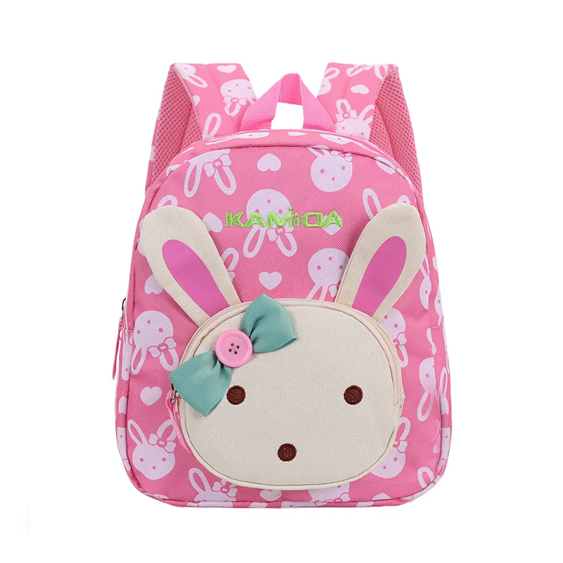 China Hot Sale Cartoon Rabbit Polyester Girls Schoolbags Kids Toddler Backpack For Preschool Kindergarten