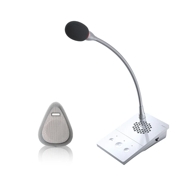 Silver Window Bank Counter 2 Way Intercom With 3 Button window intercom for counter in hospital