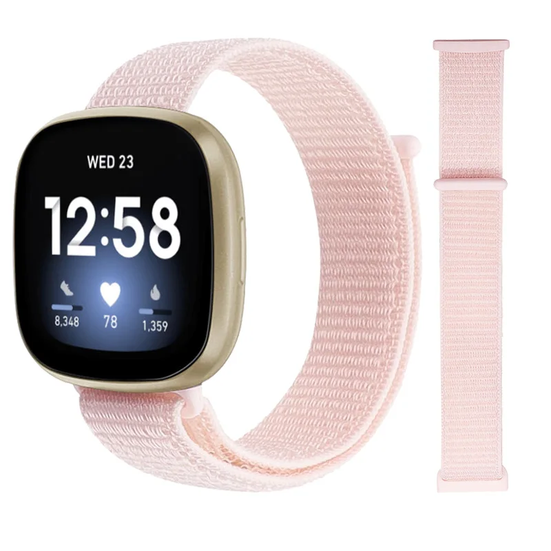 Chinber Wholesale 23mm Nylon Woven Sport Loop Smart Watch Band for Fitbit Versa 3/sense