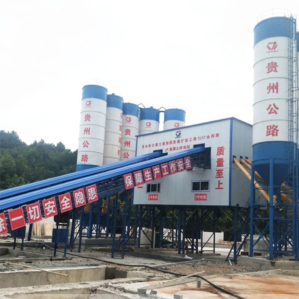 Best selling construction HZS series aggregate concrete mixing batching plant 60m3