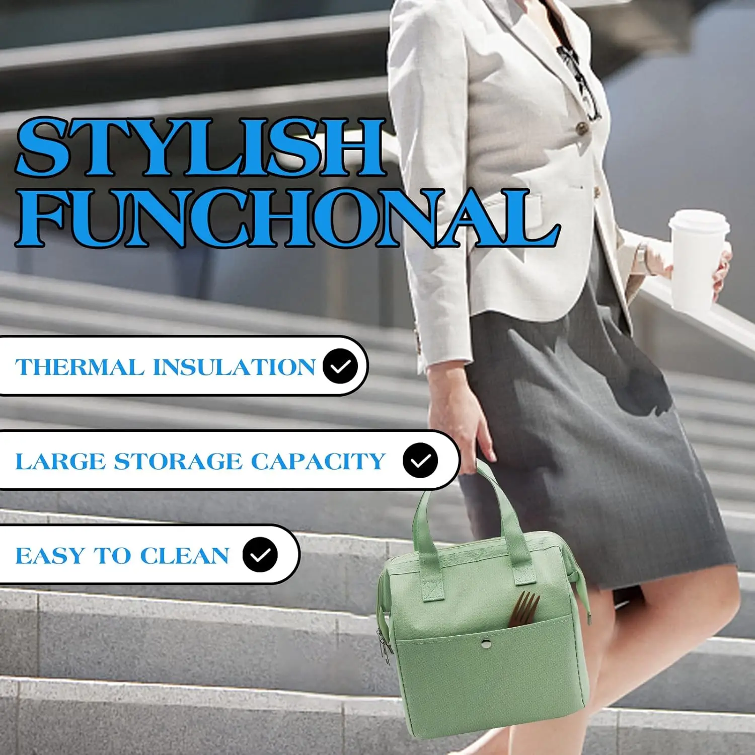 Simple New Fashion Lunch Cooler Bag Thermal Lunch Tote Bag Lunch Bag Insulated