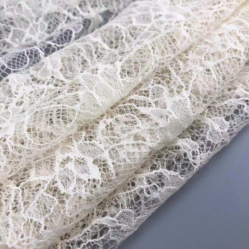 Custom Nylon Cotton Embroidery Guipure Lace Fabric For Decoration
