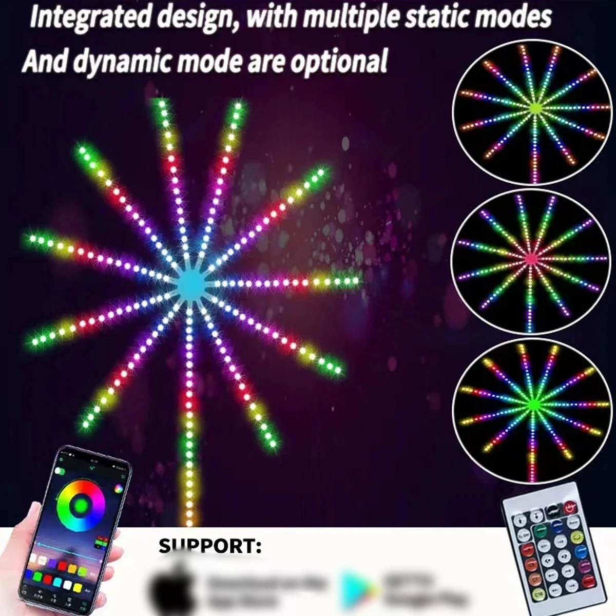 USB RGB Светодиодная лента фейерверк мечтательный метеоритный светильник музыкальное приложение управление звуком украшение для свадьбы праздников спальни IP65 входное напряжение 5 В